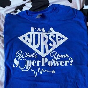 A blue shirt for nurses.